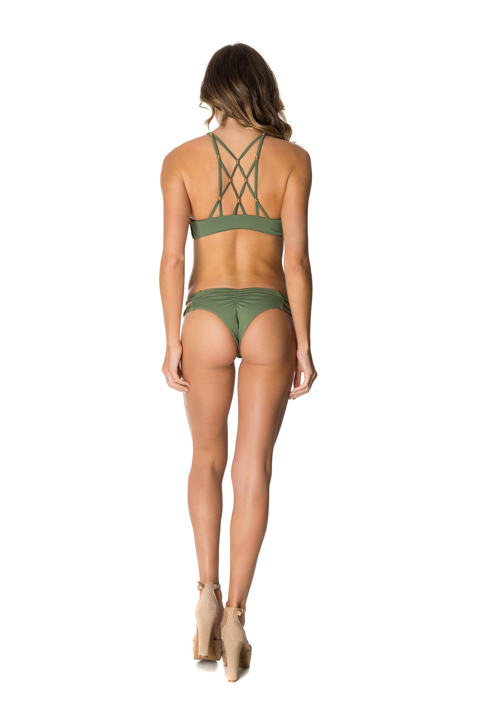 Mairin Bottom in Olive Green - Lybethras Swimwear
