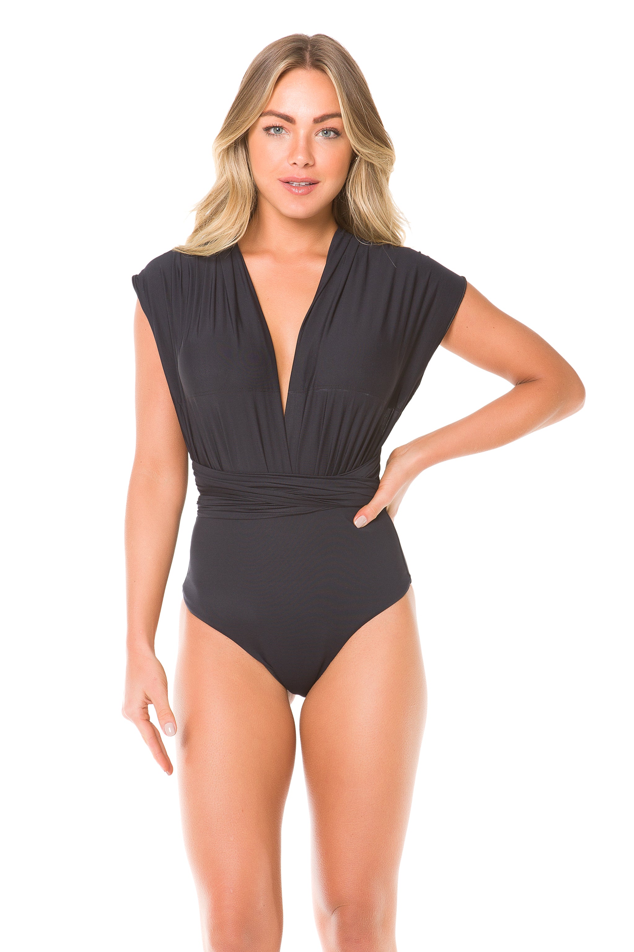 Buy Black High Neck Tummy Control Shaping Swimsuit from Next Ireland