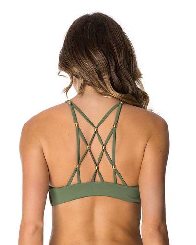 Mairin Top in Olive Green - Lybethras Swimwear 